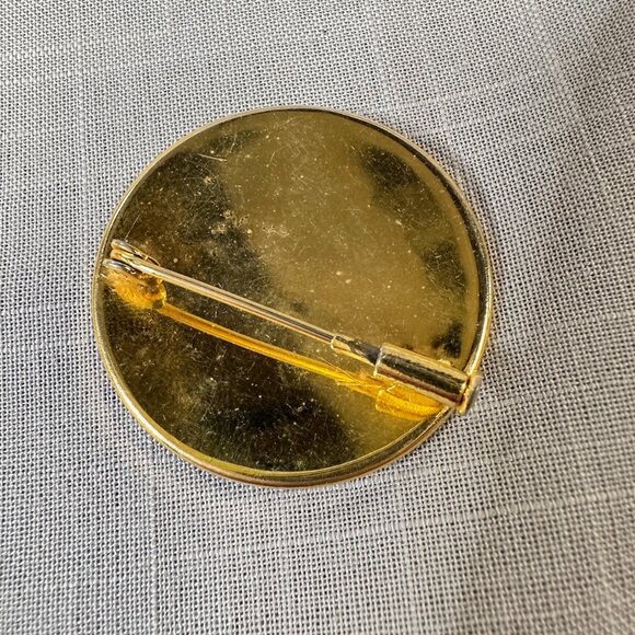 Vintage Damascene Star Pattern Brooch - Picture 4 of 8